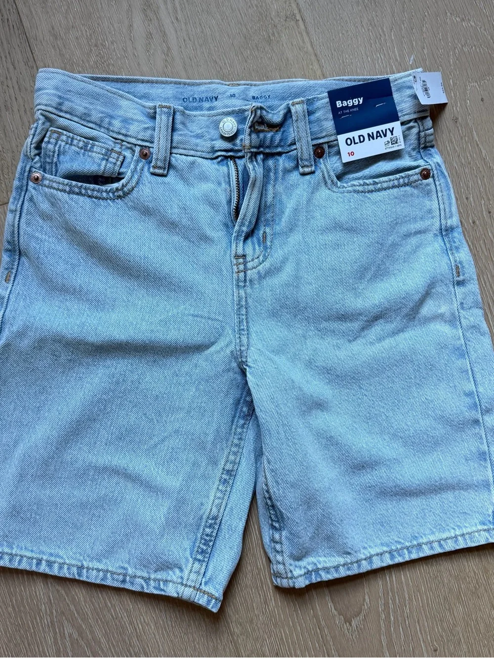 Old Navy Light Blue Baggy Knee Denim Shorts